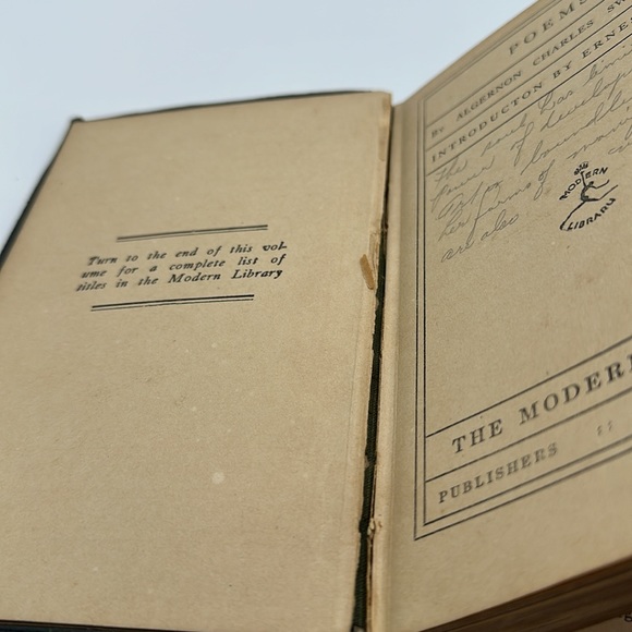 Rare Algernon Charles Swinburne / Poems 1920’s Modern Library - Picture 11 of 16